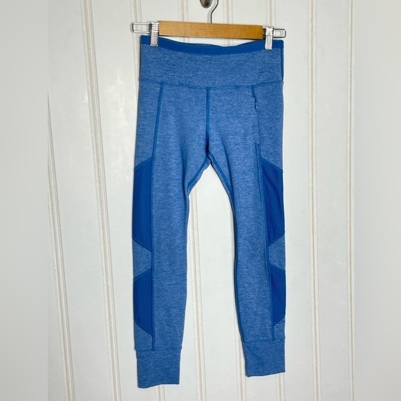 Lorna Jane Cropped Blue Leggings 400 - Picture 2 of 9